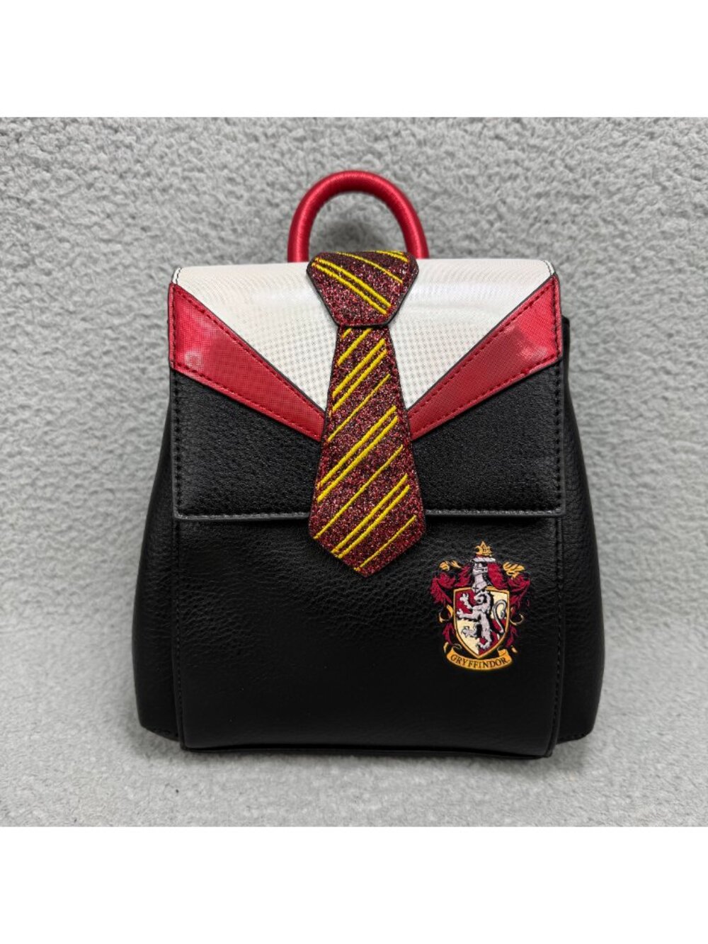 Harry Potter Backpack Mini Black Gryffindor Bag Danielle Nicole Faux Leather - Picture 2 of 13
